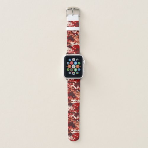 Napili Bay Hawaiian Island Scenic Red Apple Watch Band