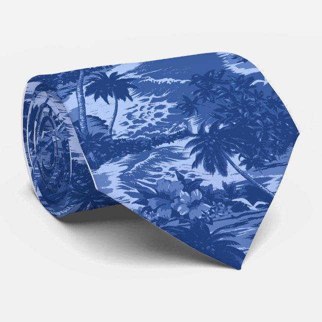 Napili Bay Tropical Hawaiian Neckties (Rolled)