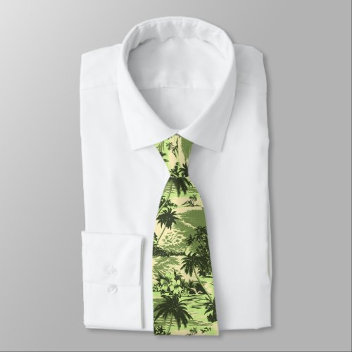 Napili Bay Tropical Hawaiian Two_sidedPrinted Neck Tie