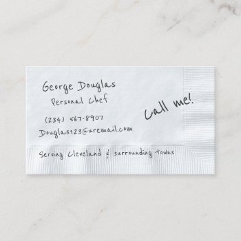 Napkin Background Business Card by all_items at Zazzle