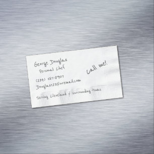 Napkin Background Business Card Magnet