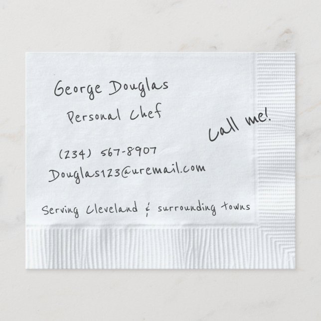 Napkin Background  Flyer (Front)