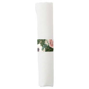 Napkin Band Geometric Garden Rose Rustic Hunter
