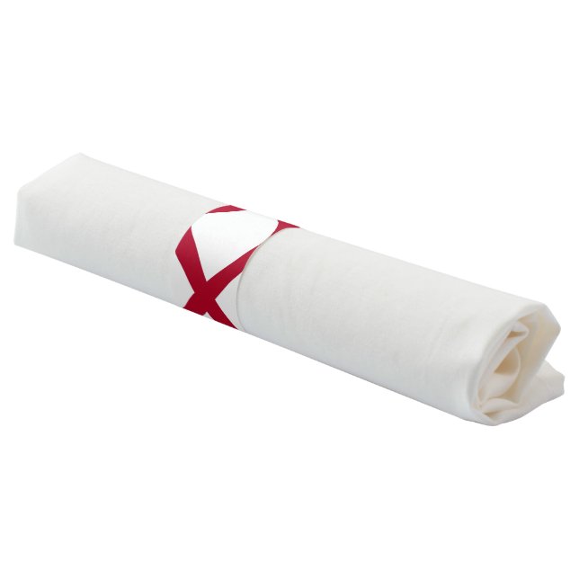 Napkin Band with flag of Alabama, USA (Angled)