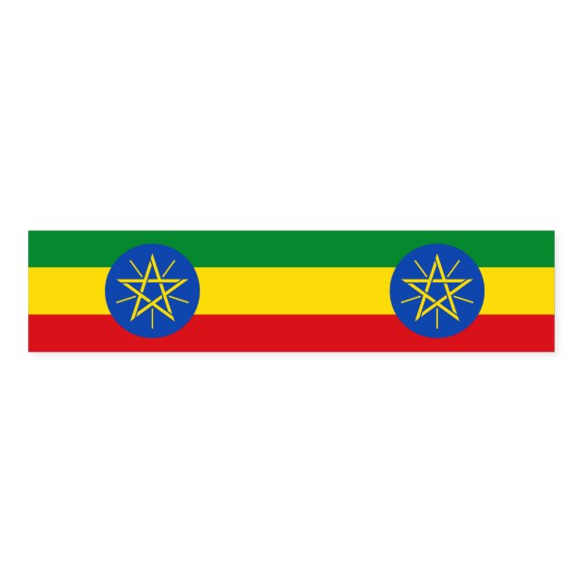 Napkin Band with flag of Ethiopia (Unfolded)