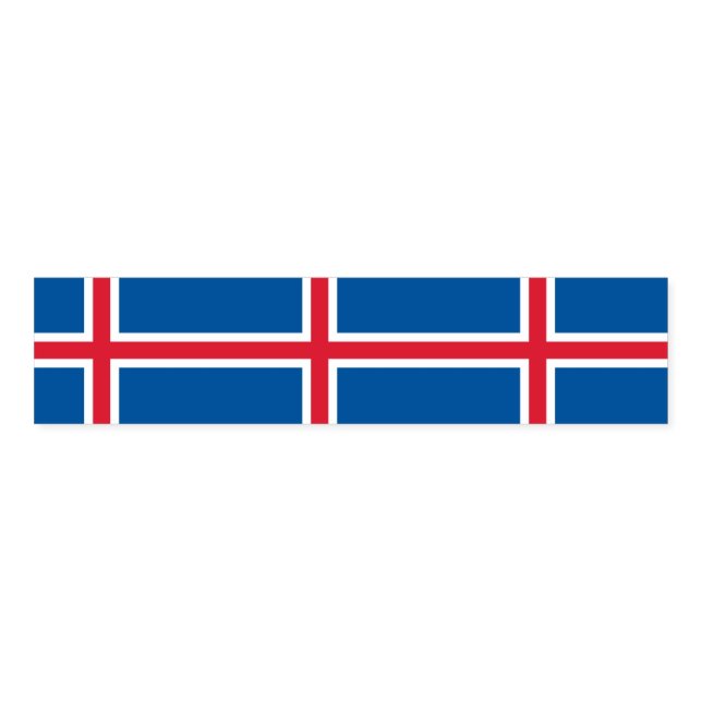 Napkin Band with flag of Iceland (Unfolded)