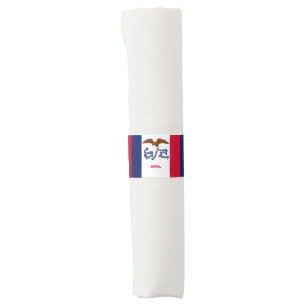 Napkin Band with flag of Iowa, USA