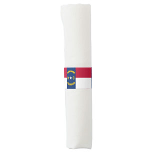 Napkin Band with flag of North Carolina, USA