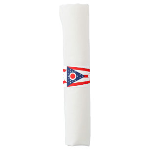 Napkin Band with flag of Ohio State, USA