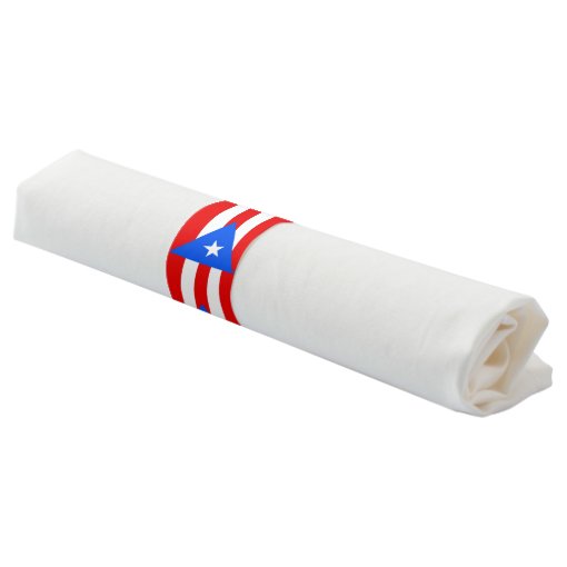 Napkin Band with flag of Puerto Rico, USA Zazzle