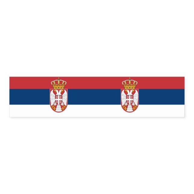 Napkin Band with flag of Serbia (Unfolded)
