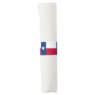 Napkin Band with flag of Texas State, USA
