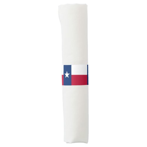 Napkin Band with flag of Texas State USA