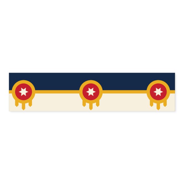 Napkin Band with flag of Tulsa, Oklahoma (Unfolded)