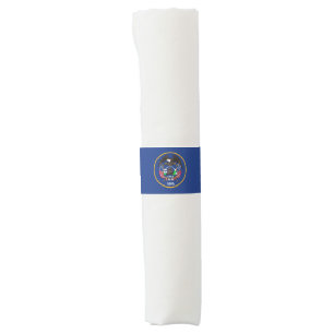 Napkin Band with flag of Utah State, USA