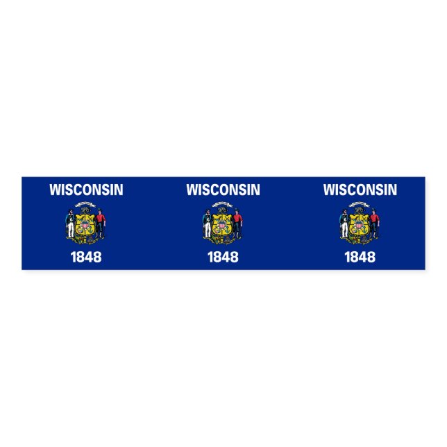 Napkin Band with flag of Wisconsin State, USA (Unfolded)