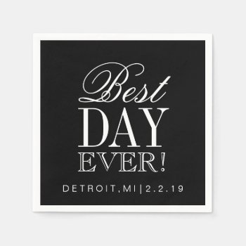 Napkin - Best Day Ever by Evented at Zazzle
