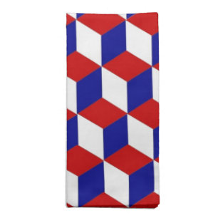 Napkin - Block illusion in Red, White, and Blue