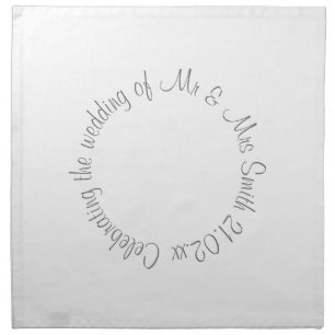 Napkin - Celebrating the wedding of...