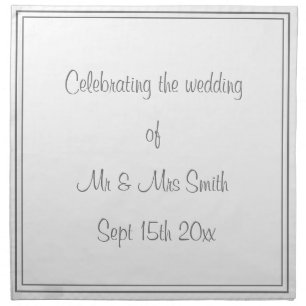 Napkin - Celebrating the wedding of...Design 2