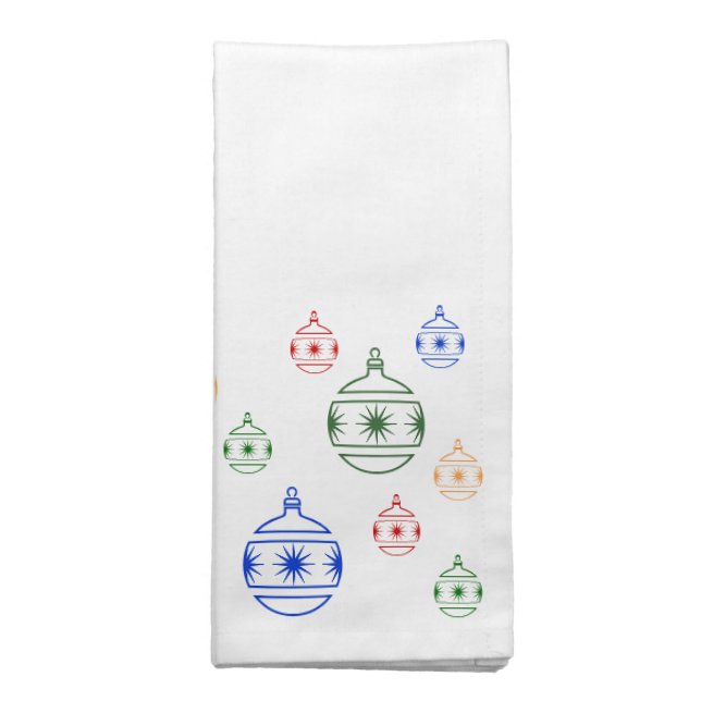 Napkin - Christmas Tree Ornaments (Folded)