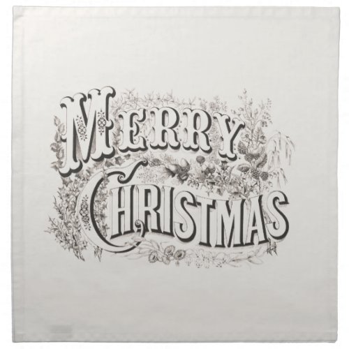 NAPKIN  DINNER   VINTAGE MERRY CHRISTMAS