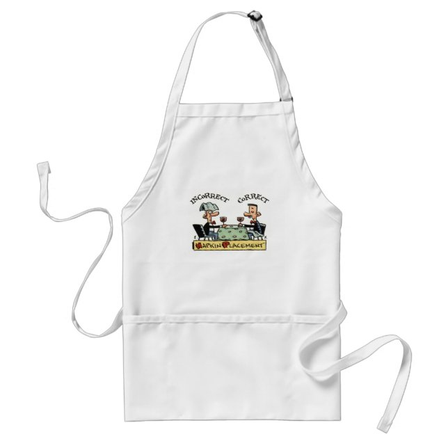 Napkin Etiquette Adult Apron (Front)