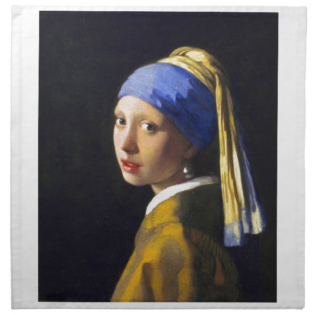 Napkin ~Girl w Pearl Earring ~ Vermeer (Front)