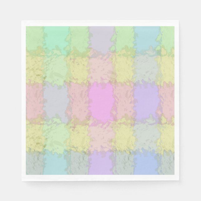 Napkin Multicolor Pastel Plaid (Front)