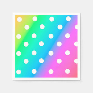 Napkin/Rainbow and Polka Dots Napkins