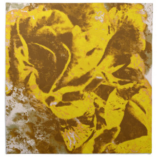 Napkin Yellow Rose Watercolor