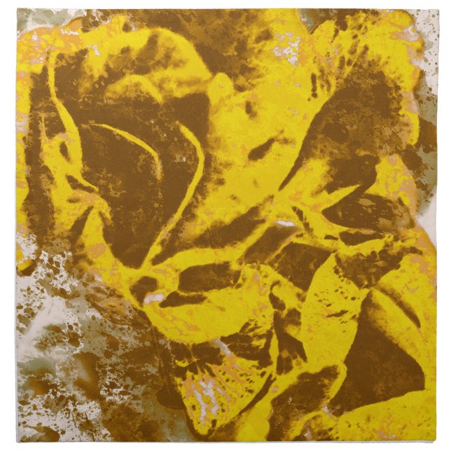 Napkin Yellow Rose Watercolor (Front)