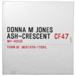 Donna M Jones Ash~Crescent   Napkins