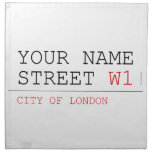 Your Name Street  Napkins