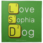 Love
 Sophia
 Dog
   Napkins