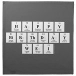 Happy
 Birthday
 Wei  Napkins