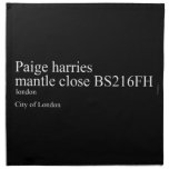 Paige harries mantle close  Napkins
