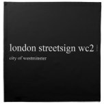 london streetsign  Napkins