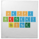Happy
 Birthday
 George  Napkins