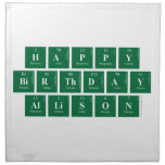 Happy
 Birthday
 Allison  Napkins