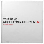Your Name Street aymen abi love w1  Napkins