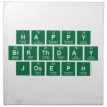 Happy
 Birthday
 Joseph  Napkins