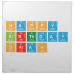 Happy
 Birthday
 Sarah  Napkins