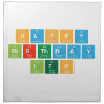 happy 
 birthday 
 LEO  Napkins