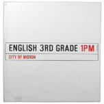 English 3rd grade  Napkins