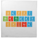 happy
 birthday
 Chiara  Napkins