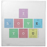 i
 love
 you  Napkins