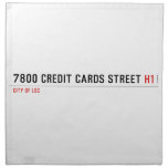7800 Credit cards street  Napkins