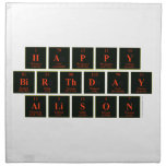 Happy
 Birthday
 Allison  Napkins