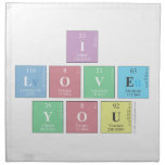 I 
 Love
 You  Napkins